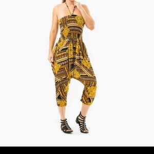 Key West Convertible Romper Cotton Tie Neck Pockets Travel Outdoor Jakarta